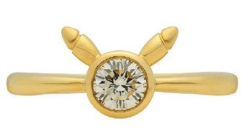 Pokémon Company 联合日本著名珠宝品牌田中贵金属 推出比卡丘主题订婚戒指 
