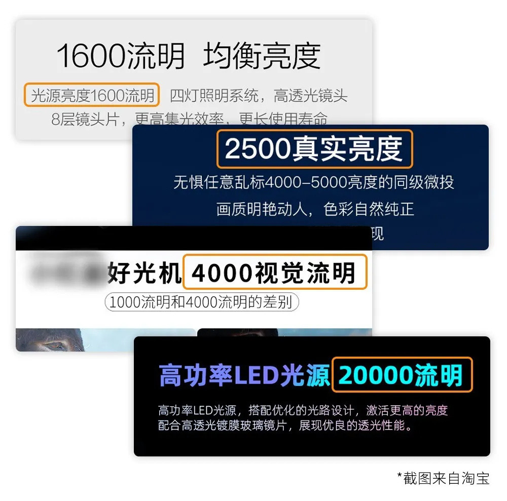 1万多块买4台投影仪回来，就是想实测告诉你选购时的这个大坑！