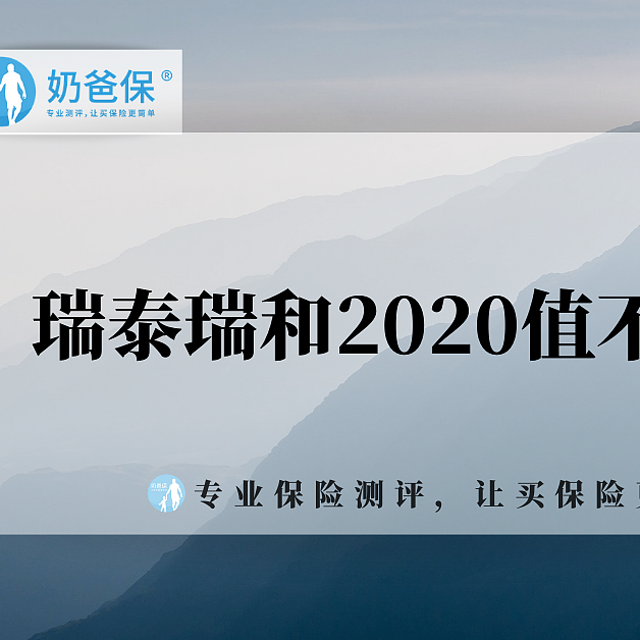 瑞泰瑞和2020怎么样？值不值得买？