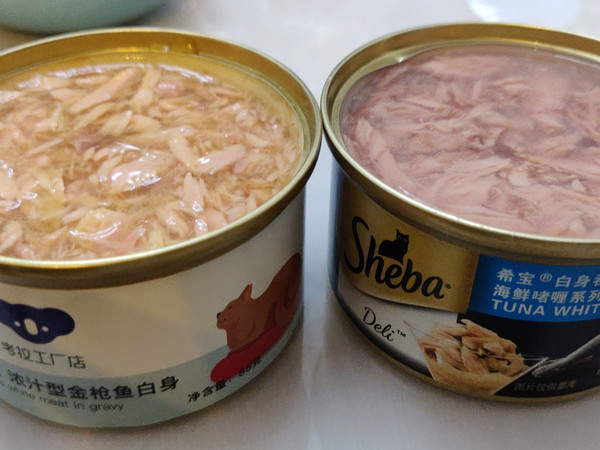 猫罐头，希宝对比考拉工厂店。