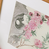 古典中式花卉《牡丹图》恽寿平 国画水墨画 背景墙装饰画挂画