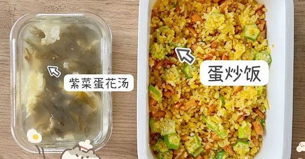 没有装过蛋炒饭的便当盒是没有灵魂的 今日份蛋炒饭 紫菜蛋花汤便当 生鲜食品 什么值得买