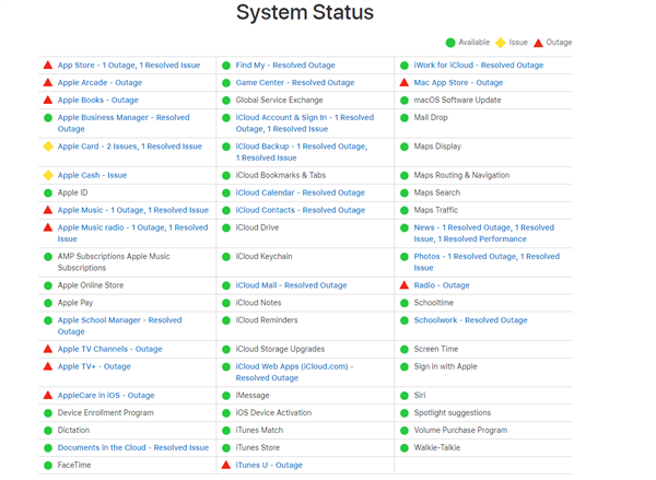 苹果服务器出现崩溃现象，iCloud 等服务无法访问