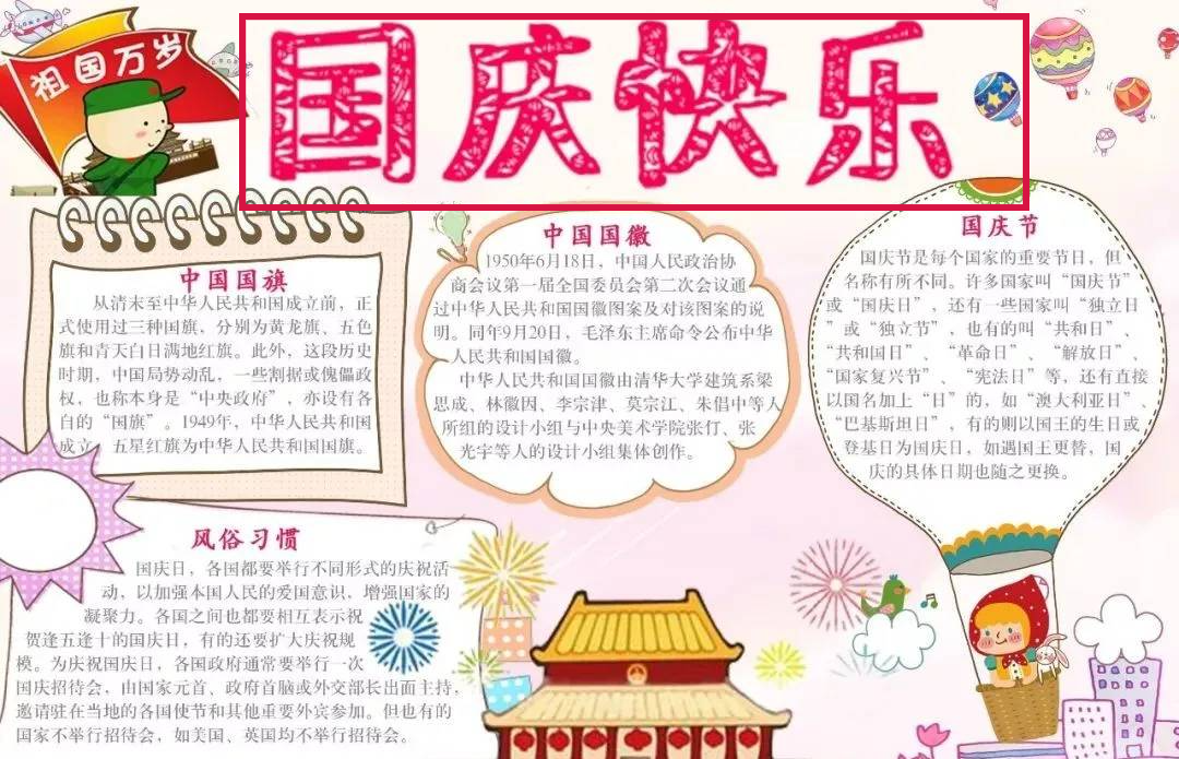 一篇就够 国庆节手抄报来了 模板 装饰素材 诗词名言都为你准备好了 文具用品 什么值得买 一篇就够 国庆节手抄报来了 模板 装饰素材 诗词名言都为你准备好了 文具用品 什么值得买