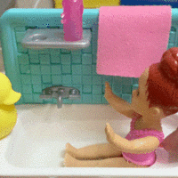 图书馆猿のBarbie 芭比 FXH05 芭比娃娃之沐浴组合 简单晒