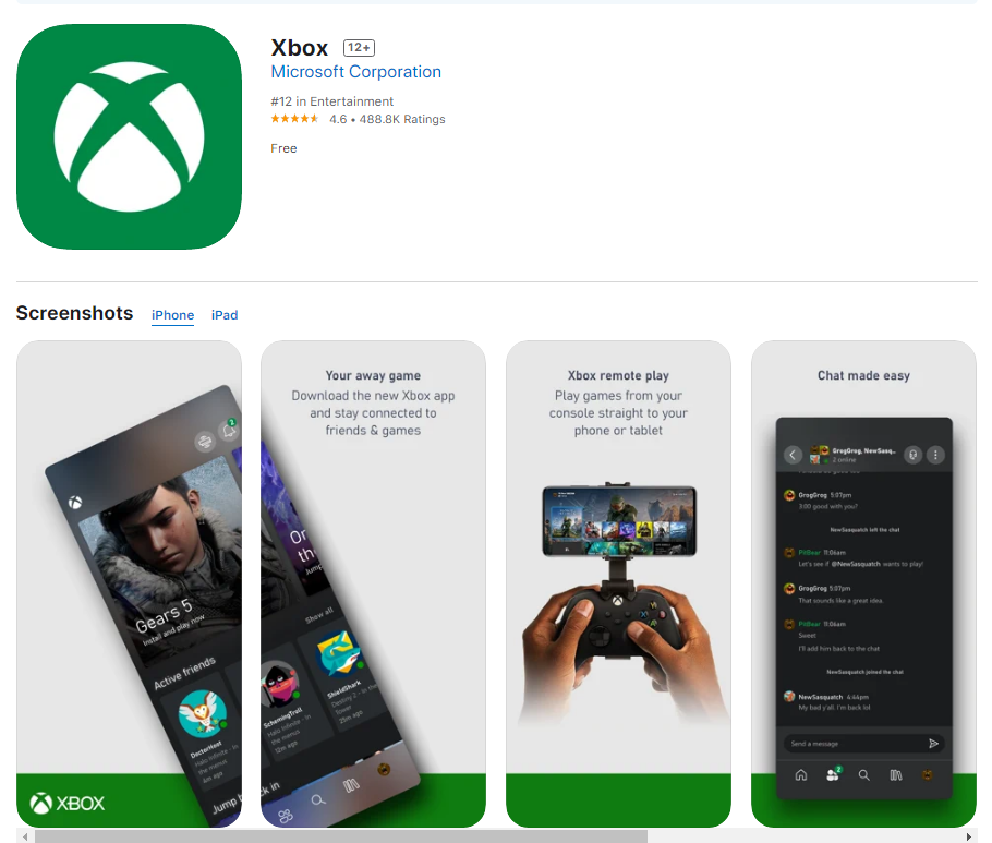 iOS版Xbox应用迎来更新，用户现可透过Xbox应用串流主机游戏
