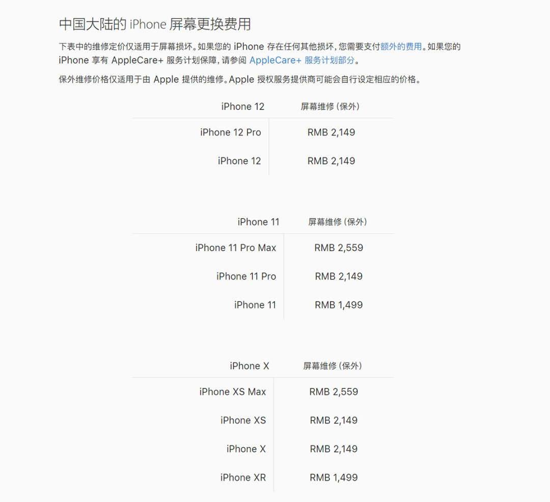 iPhone 12换用了更好的OLED之后,屏幕维修费用大涨到2149元