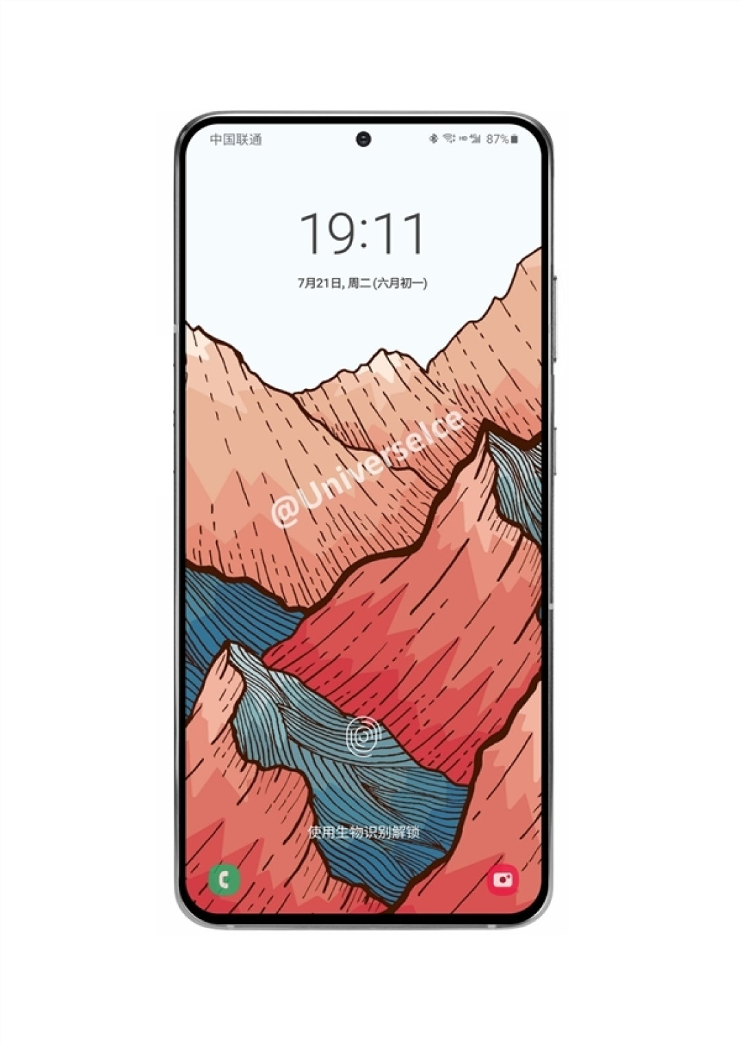 三星新旗舰Galaxy S21 Ultra渲染图曝光:中置挖孔屏