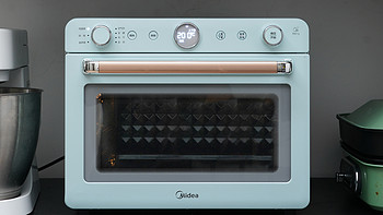 专业热风烤箱+大容量空气炸锅合体的颜值好物----美的PT3520W电烤箱