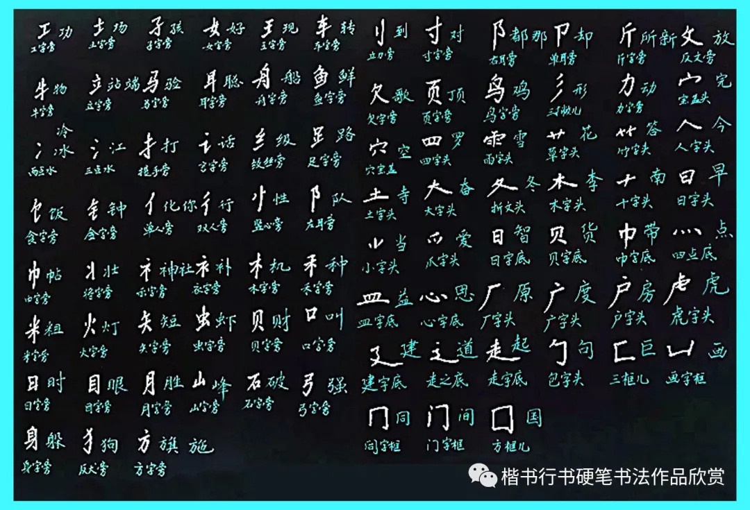 比如:平行等距規律,重心平穩規律,主筆規律,黃金分割點規律等等.