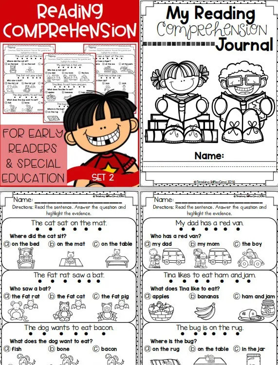 【打印素材】美国幼儿园小学阅读理解作业纸6本