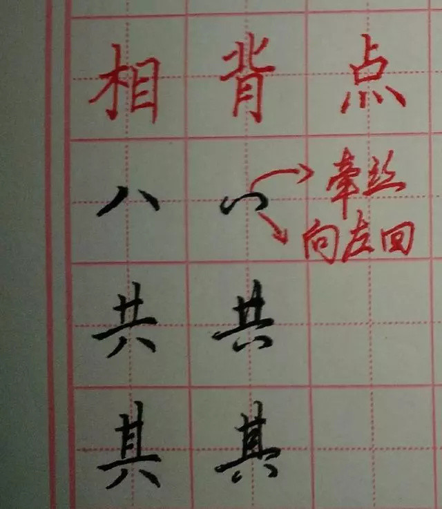 硬笔楷书行书笔画“点”画的不同写法