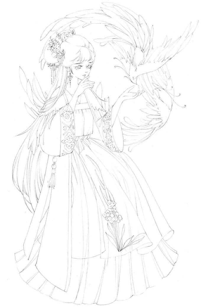 独具特色的二次元洛丽塔漫画少女海量线稿绘画教程喜欢日系风别错过