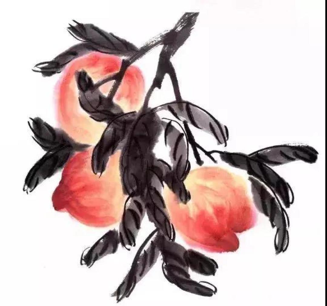 画国画桃子的步骤你学会了吗?