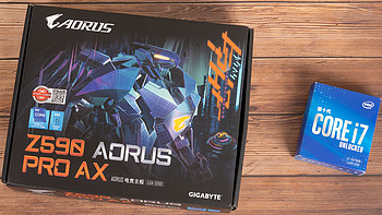 技嘉小雕PRO Z590 AORUS PRO AX主板开箱，10700K和内存超频测试