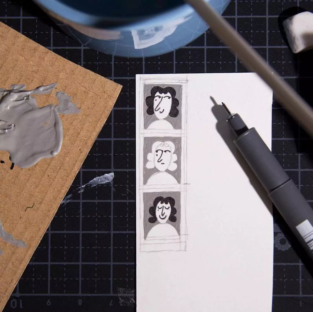 瑞典女生用“剪纸”作画笔，创造出浓缩的纸人世界