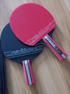 webber韦伯乒乓球拍红色横拍直拍各1支3球包护边