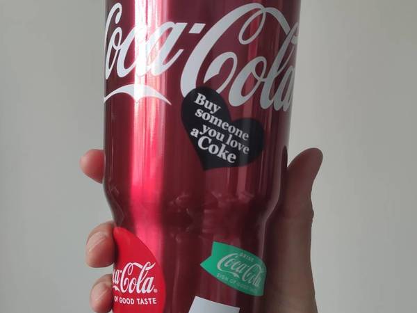 名创优品可口可乐杯子580ml红色