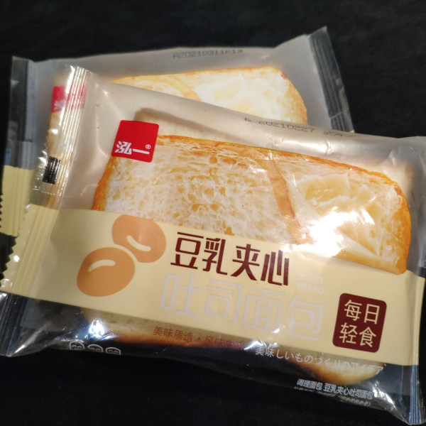 泓一豆乳夹心吐司面包整箱400g