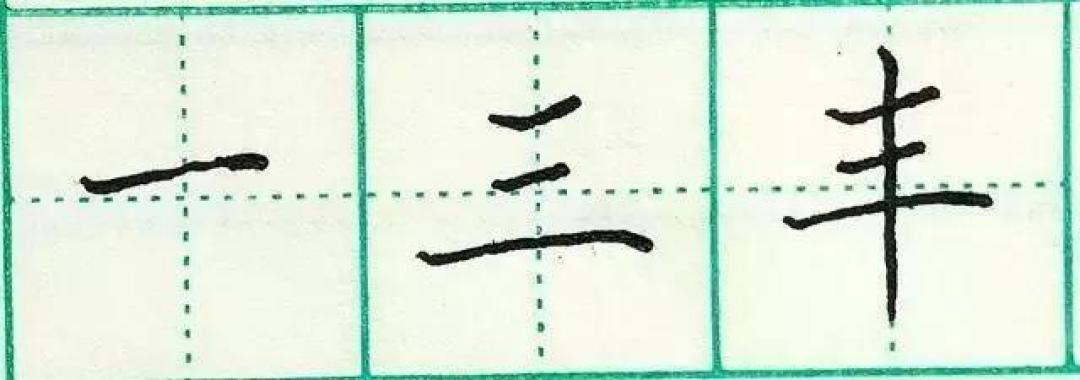 钢笔楷书基础笔画练习:横画的写法