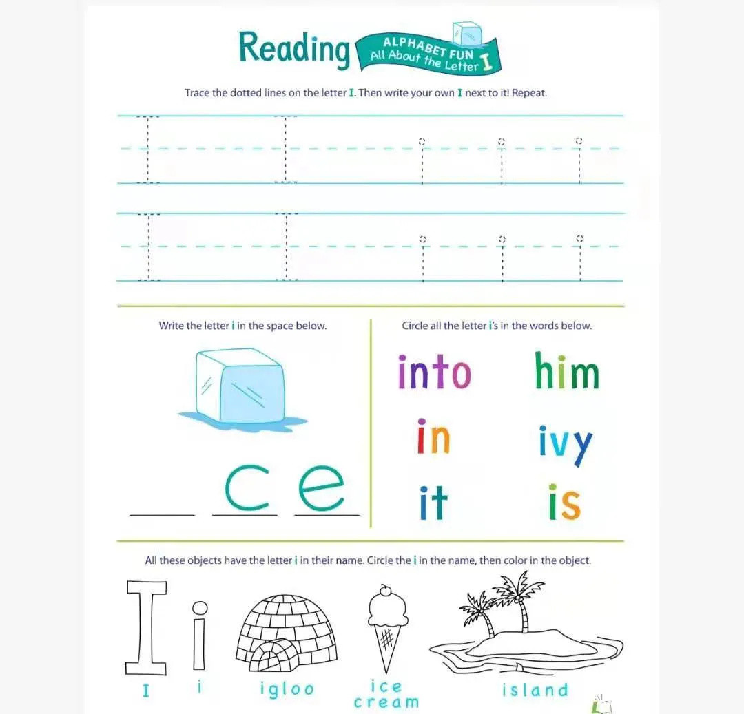 【打印素材】欧美幼儿拼写资料，帮助孩子爱上学英语