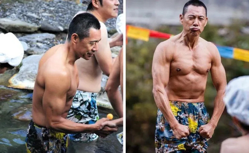 65岁张丰毅和55岁李若彤健身照曝光，太励志了！