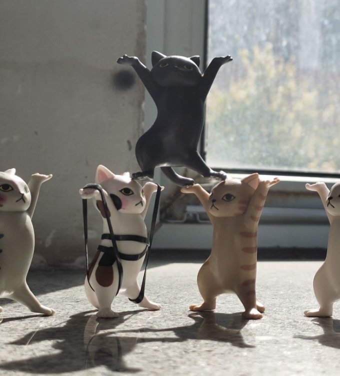 qualia日常办公怎么样 99日本qualia妖娆托举猫支架摆件_什么值得买