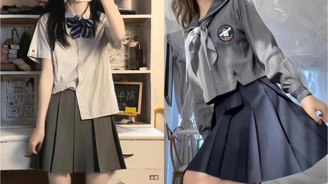 JK制服丨轮褶格裙穿腻了?快来试试箱褶裙吧!