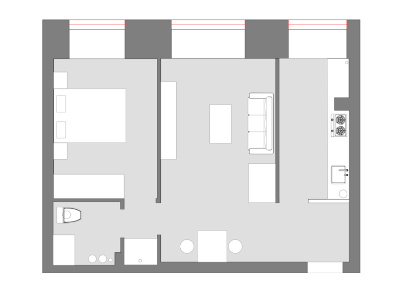 46 m²各处偷面积1居变2居，西厨、餐厅、儿童房全拥有！