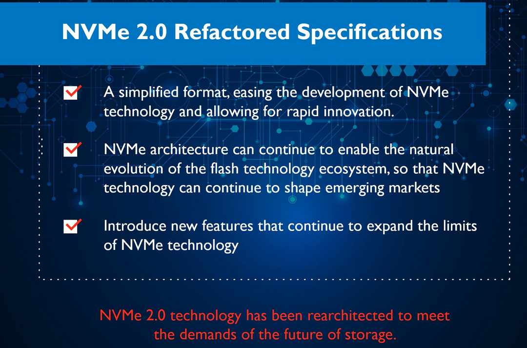 NVMe 2.0规范发布：提升硬盘性能、支持HDD机械硬盘