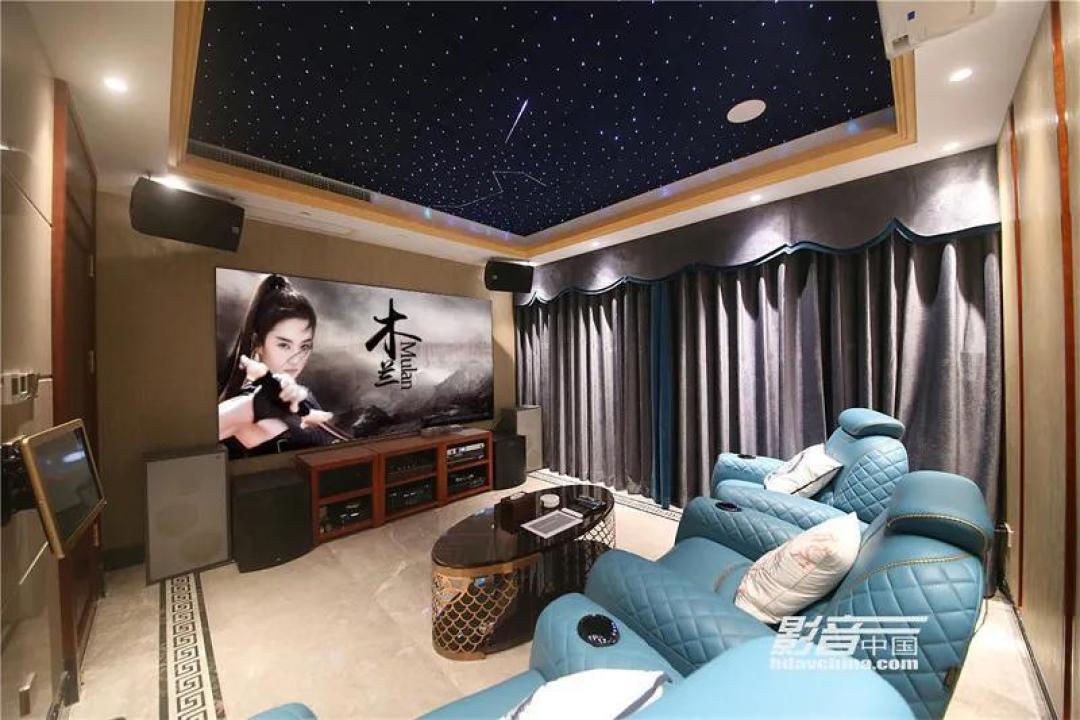 【家庭影院案例】广州保利林语山庄:多功能轻奢影音影院
