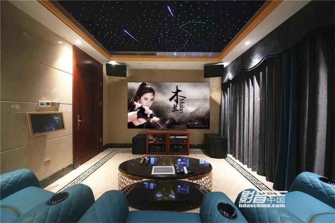 【家庭影院案例】广州保利林语山庄:多功能轻奢影音影院