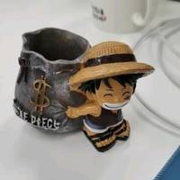 翻趣 路飞笔筒 树脂工艺品 