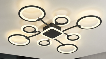雷士照明现代创意吸顶灯，几何结构，支持米家APP智控