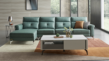 芝华仕简约科技布沙发，线条流畅、贴合脊背，打造包裹式坐感