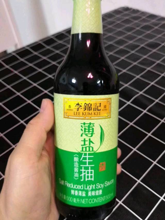 李锦记薄盐生抽少盐多鲜酱油500ml