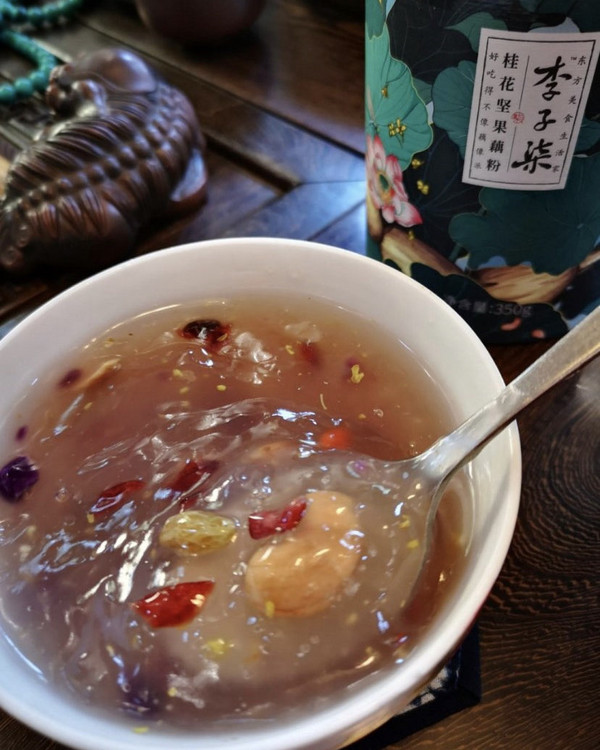 李子柒桂花堅果藕粉藕衝飲食品350g1罐