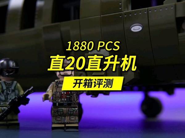 用1800多的积木零件拼一架国产直20！