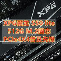 沈老师的电脑折腾之路 篇六十四：PCIe4X4普及先锋 XPG翼龙 S50 lite 512G M.2固态 体验分享