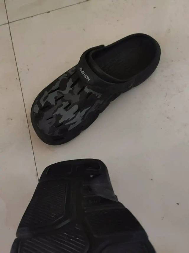 潮流韩版新款迷彩沙滩鞋