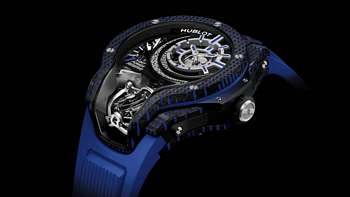 HUBLOT宇舶表推出全新彩色3D立体碳纤维与双轴陀飞轮MP-09腕表