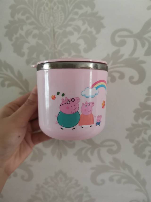 小猪佩奇敞口杯太可爱了
