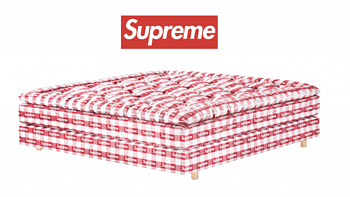 万物皆可Supreme，印满LOGO的联名款弹簧床垫来了，售价7万人民币起！