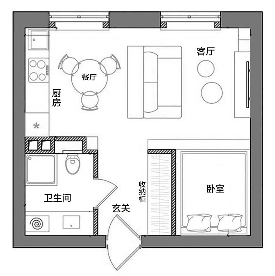 小戶型裝修東歐設計不遜色28㎡佈局尺度剛剛好舒適還有歐式文藝感難怪