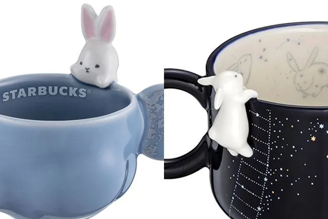 Starbucks中秋节限定：可爱的玉兔造型马克杯你能招架吗？