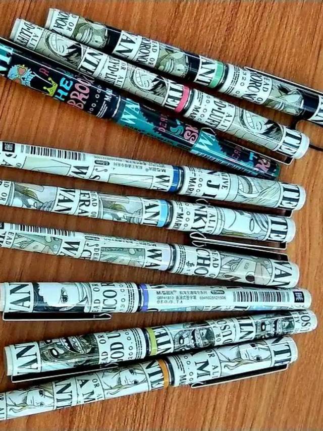 顺畅好写的晨光海贼王联名笔