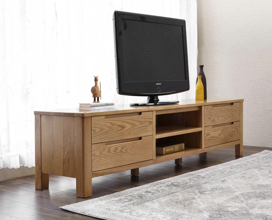 源氏木语上新鹿特丹全实木电视柜北美fas级橡木高品质环保漆售价2660