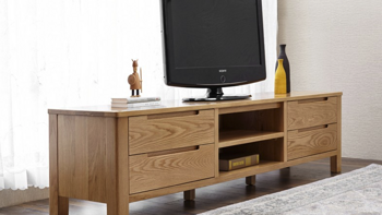 源氏木语上新「鹿特丹」全实木电视柜，北美FAS级橡木，高品质环保漆