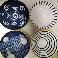 日式釉下彩面碗