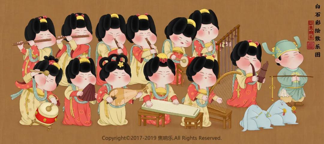 胖出圈的Q版唐朝仕女,原来可以这么治愈 | 艺术新生活
